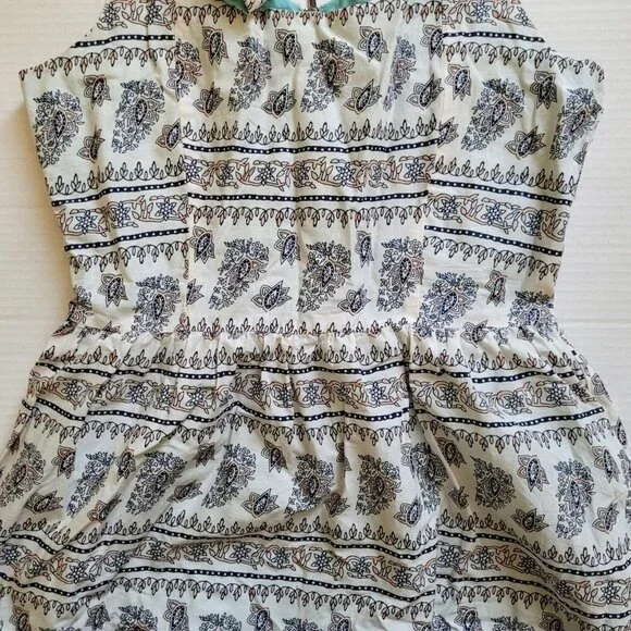 Levi's dress mini sleeveless white flowers boho beach sundress coastal summer - Picture 16 of 16